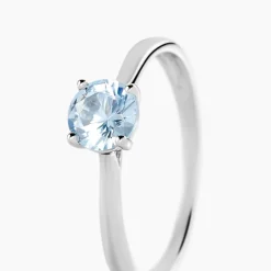 Marc Orian Bagues De Promesse|Bagues Fantaisie > Bague Elyana Argent Blanc Oxyde De Zirconium argent blanc oxyde bleu