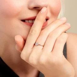 Marc Orian Bijoux Zirconium|Bagues > Bague Emmie Argent Blanc Oxyde De Zirconium