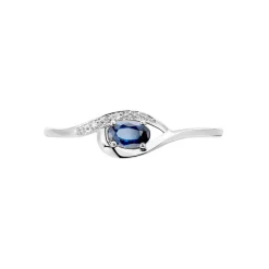 Bague Emotion Or Blanc Saphir Diamant