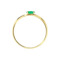 Bague Emotion Or Jaune Emeraude Diamant