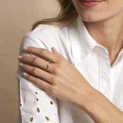 Bague Erma Plaqué Or Doré Oxyde De Zirconium