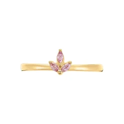 Bague Erma Plaqué Or Doré Oxyde De Zirconium