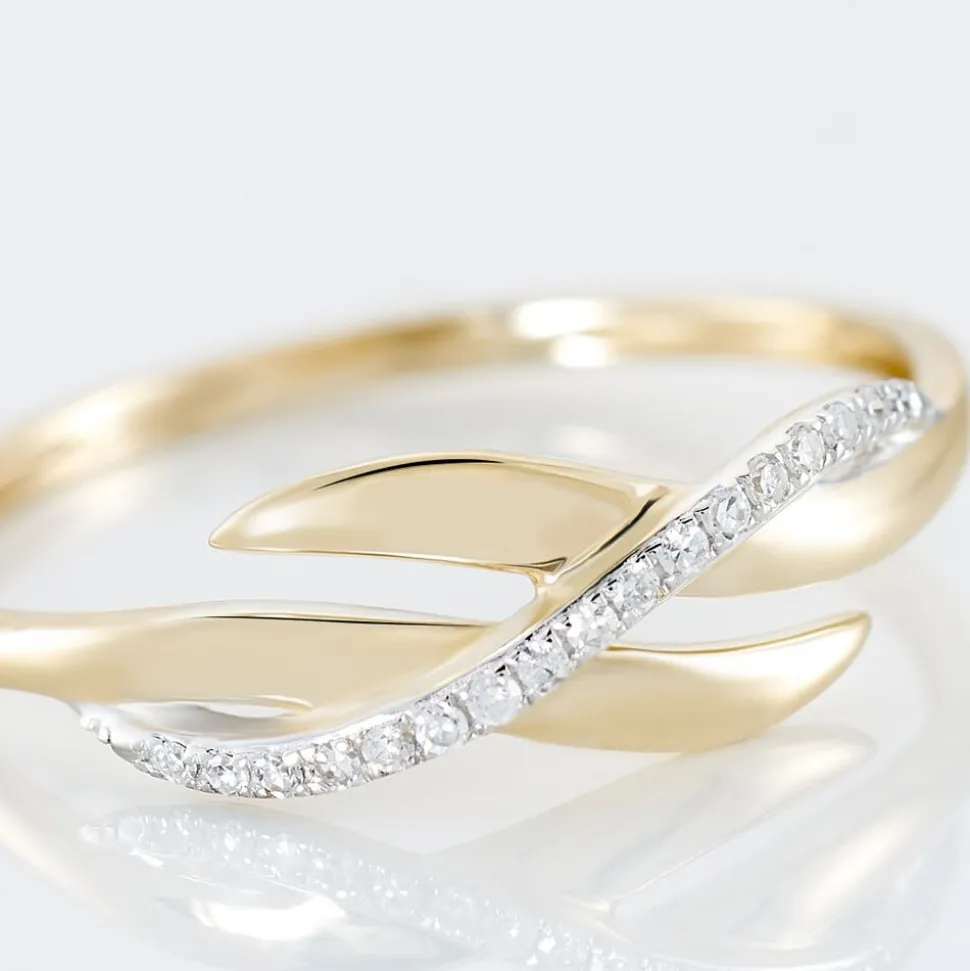Bague Ester Or Jaune Diamant