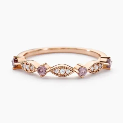 Marc Orian Bijoux Zirconium|Bagues > Bague Eugenie Argent Rose Oxyde De Zirconium argent rose oxyde cognac