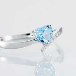 Marc Orian Cadeaux Mariage|Anniversaire De Mariage > Bague Eva Or Blanc Topaze Et Oxyde De Zirconium