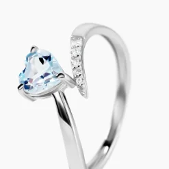 Marc Orian Cadeaux Mariage|Anniversaire De Mariage > Bague Eva Or Blanc Topaze Et Oxyde De Zirconium
