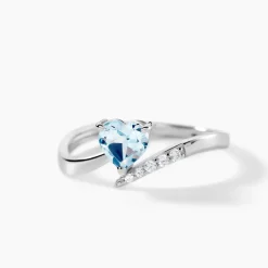 Marc Orian Cadeaux Mariage|Anniversaire De Mariage > Bague Eva Or Blanc Topaze Et Oxyde De Zirconium