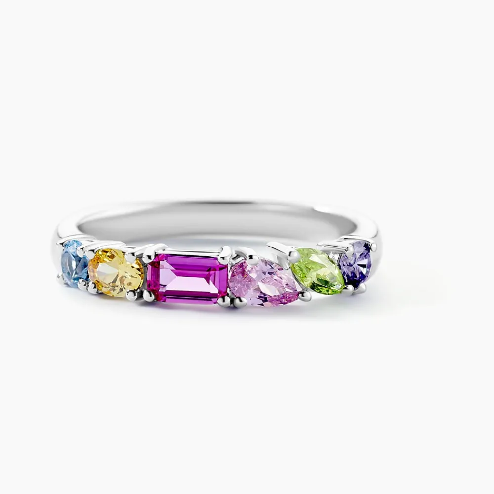 Marc Orian Bagues De Promesse|Bagues Fantaisie > Bague Evasion Argent Blanc Oxyde De Zirconium Pierre De Synthese