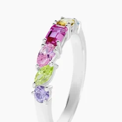 Marc Orian Bagues De Promesse|Bagues Fantaisie > Bague Evasion Argent Blanc Oxyde De Zirconium Pierre De Synthese