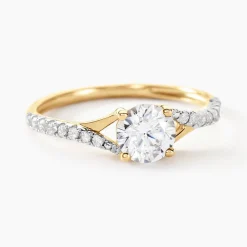 Bague Evita Or Jaune Oxyde De Zirconium