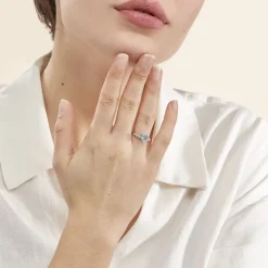 Marc Orian Anniversaire De Mariage|Bagues > Bague Fany Or Blanc Topaze Et Oxyde De Zirconium