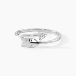 Marc Orian Bagues|Bagues Diamant > Bague Fleche Or Blanc Diamant