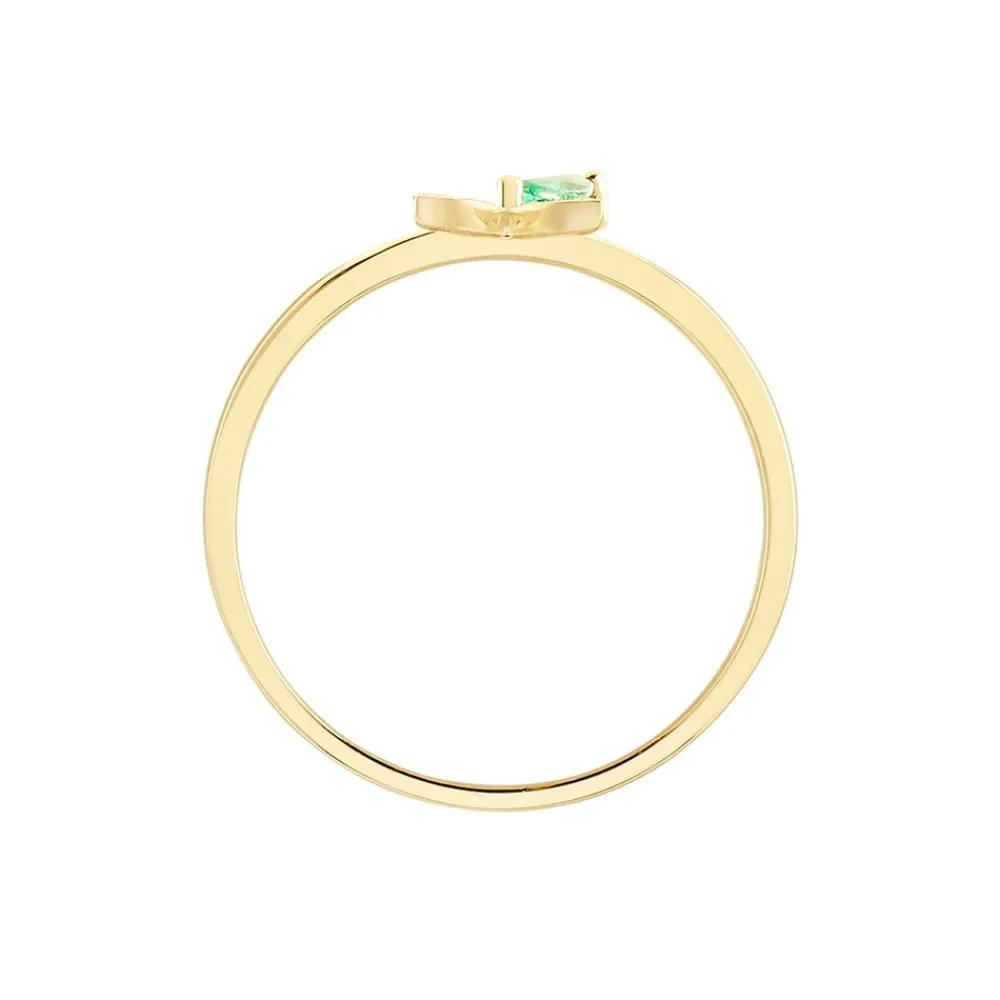 Marc Orian Anniversaire De Mariage|Bijoux Émeraude > Bague Flower Power Or Jaune Emeraude Diamant
