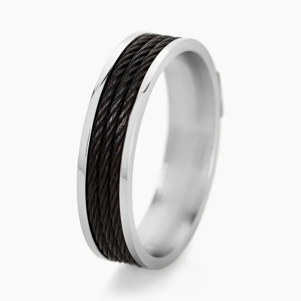 JOURDAN Bagues Homme|Bagues > Bague Gaetane Acier Blanc
