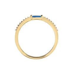 Bague Gamboa Plaqué Or Jaune Verre Oxyde De Zirconium