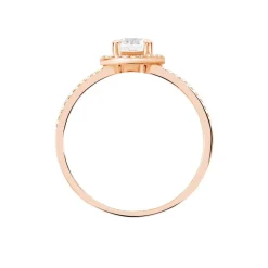 Marc Orian Bagues De Promesse|Bijoux Zirconium > Bague Garine Or Rose Oxyde De Zirconium
