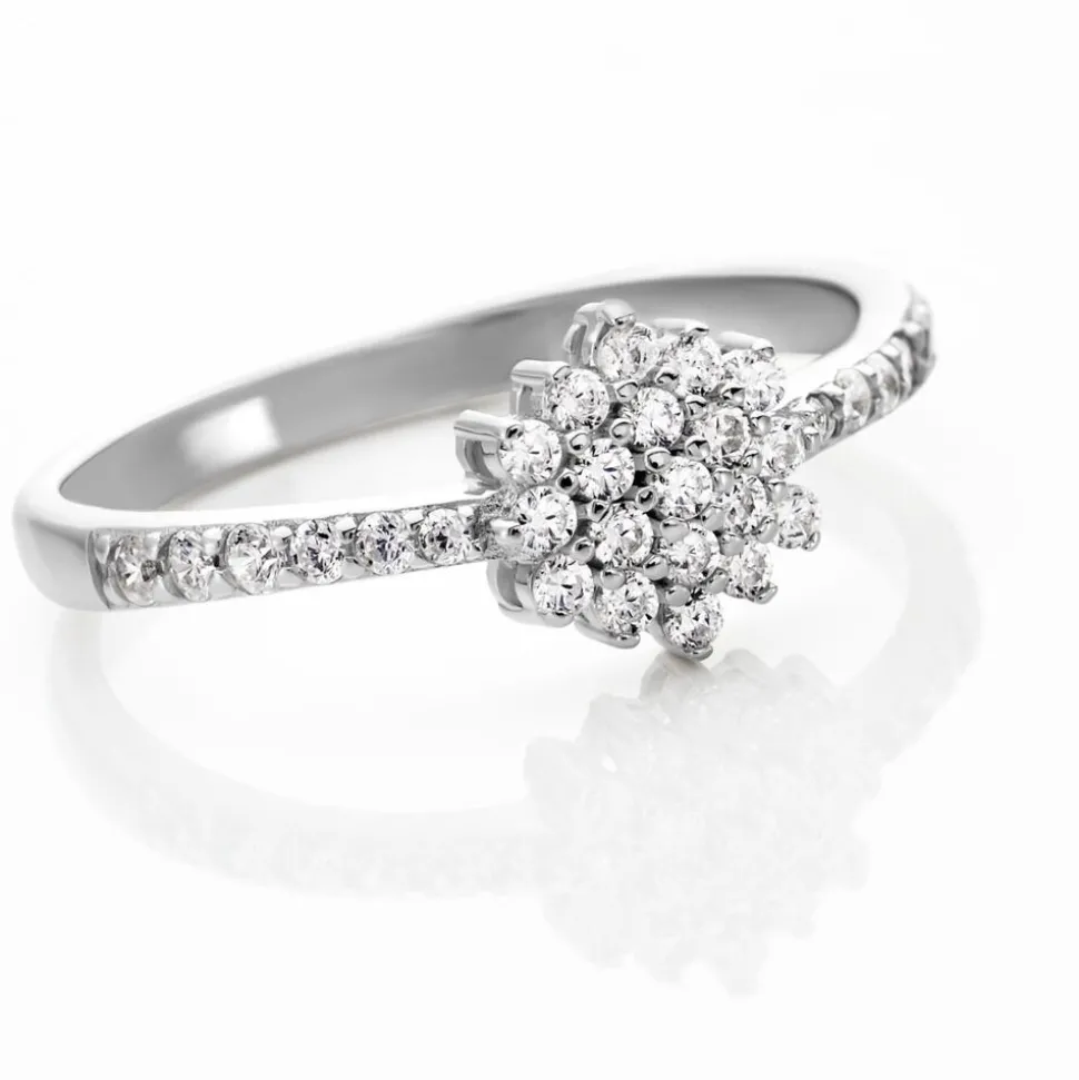 Bague Garoune Argent Blanc Oxyde De Zirconium