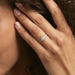 Bague Garoune Argent Blanc Oxyde De Zirconium