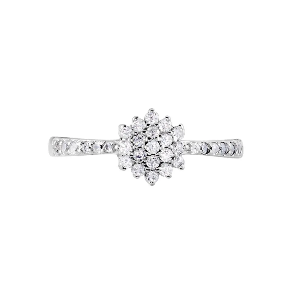 Bague Garoune Argent Blanc Oxyde De Zirconium