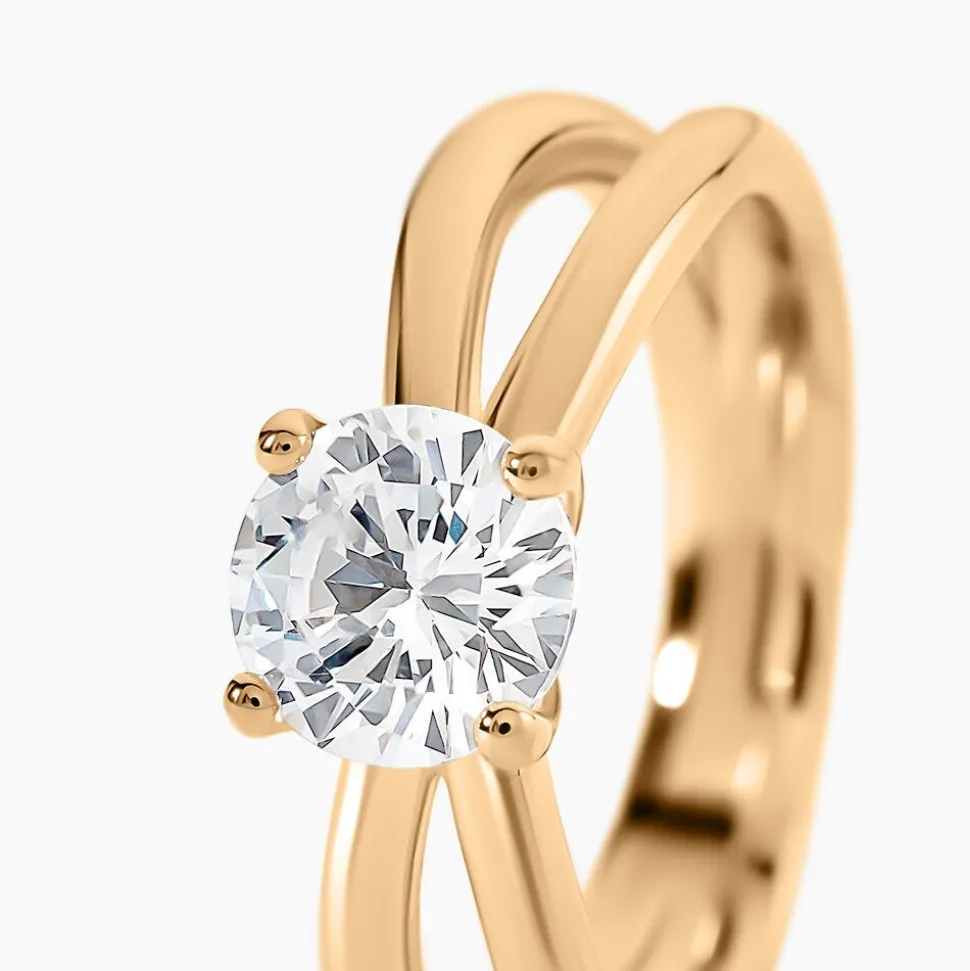Bague Gen Plaqué Or Oxyde De Zirconium
