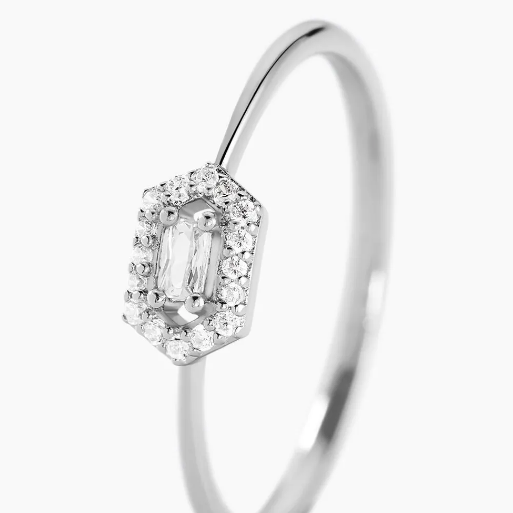 Marc Orian Bagues De Promesse|Bijoux Zirconium > Bague Gia Argent Blanc Oxyde De Zirconium