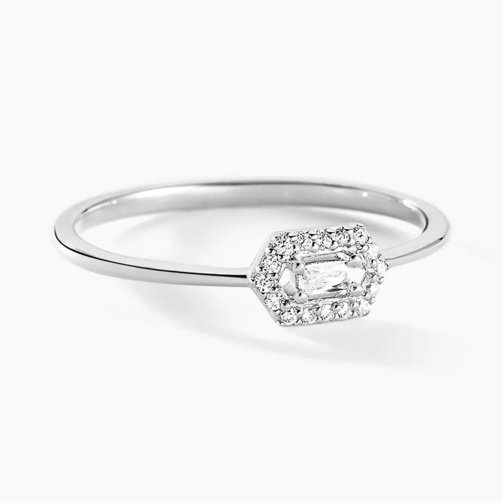 Marc Orian Bagues De Promesse|Bijoux Zirconium > Bague Gia Argent Blanc Oxyde De Zirconium