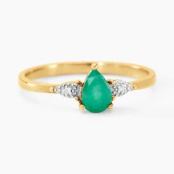 Marc Orian Bijoux Émeraude|Anniversaire De Mariage > Bague Glykeria Or Jaune Emeraude Diamant or jaune émeraude