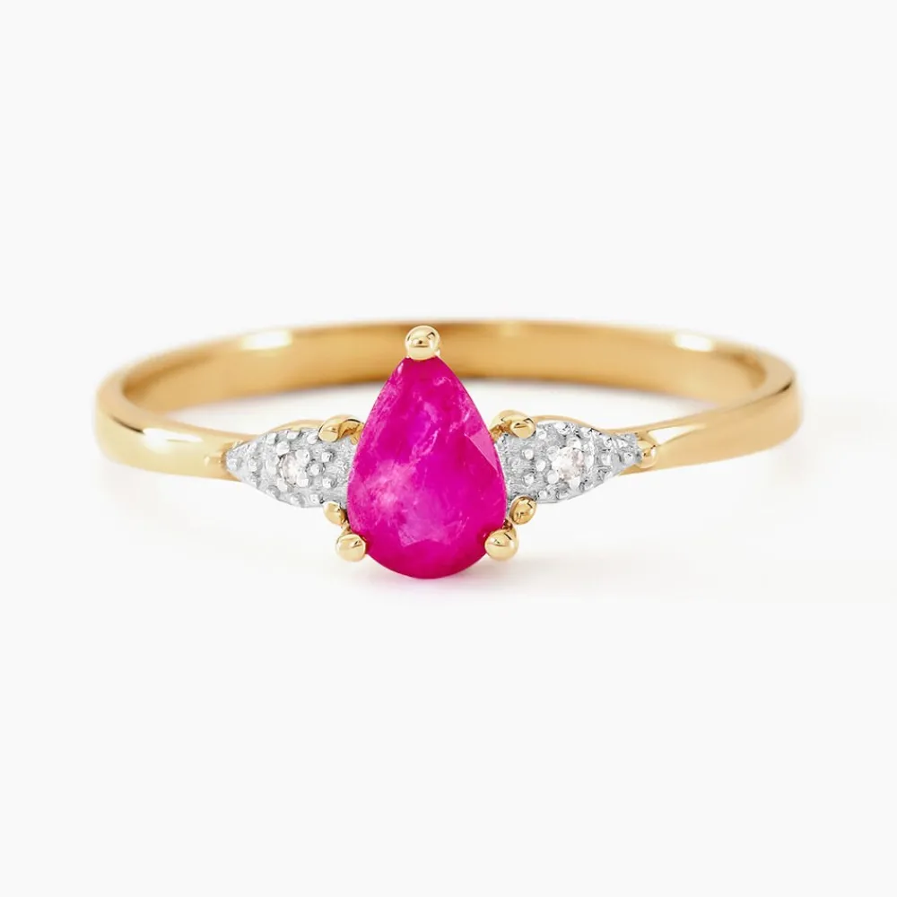 Marc Orian Bagues Rubis|Anniversaire De Mariage > Bague Glykeria Diamant or jaune rubis