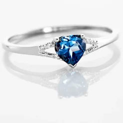 Marc Orian Anniversaire De Mariage|Bagues > Bague Grishilda Or Blanc Topaze Oxyde or blanc topaze bleue