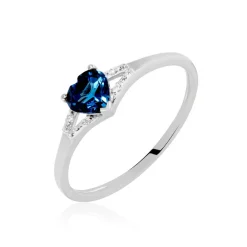 Marc Orian Anniversaire De Mariage|Bagues > Bague Grishilda Or Blanc Topaze Oxyde or blanc topaze bleue