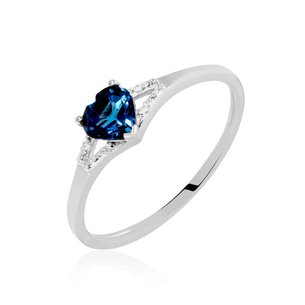 Marc Orian Anniversaire De Mariage|Bagues > Bague Grishilda Or Blanc Topaze Oxyde or blanc topaze bleue