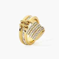 GUESS BIJOUX Bijoux Zirconium|Bagues > Bague Guess My Secret Acier Doré Oxyde De Zirconium