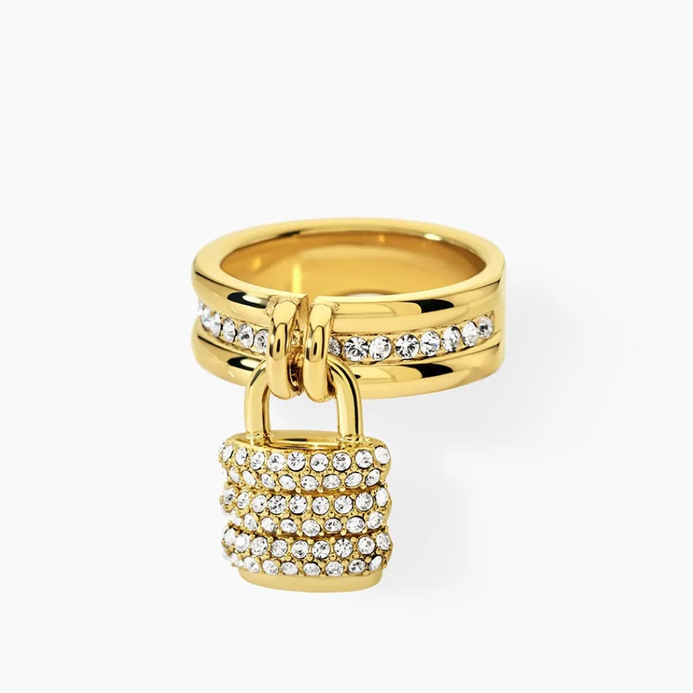 GUESS BIJOUX Bijoux Zirconium|Bagues > Bague Guess My Secret Acier Doré Oxyde De Zirconium
