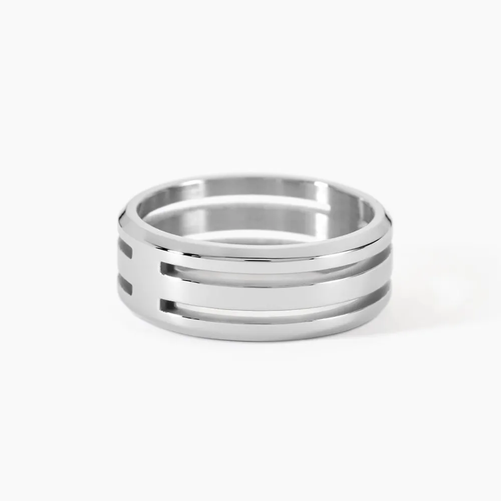 Marc Orian Bagues Homme|Bagues > Bague Halden Acier Blanc