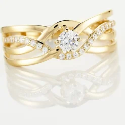 Bague Harmonia Or Jaune Oxyde De Zirconium