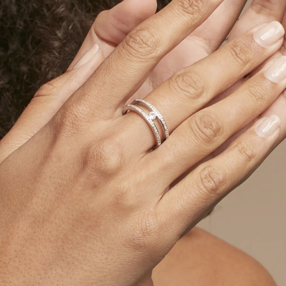 Bague Hermione Argent Blanc Oxyde De Zirconium