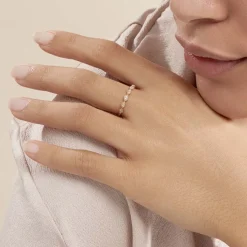 Bague Hestia Or Rose Oxyde De Zirconium