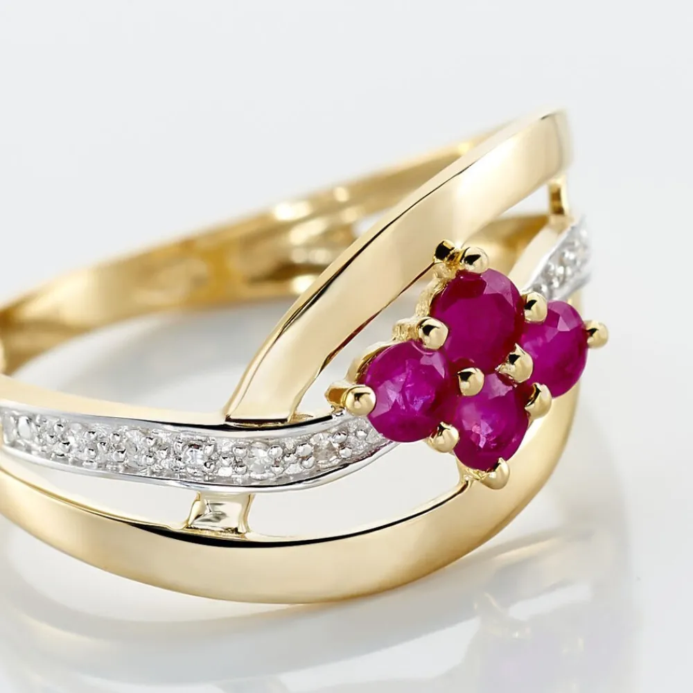 Marc Orian Bagues Rubis|Anniversaire De Mariage > Bague Hoela Or Jaune Diamant Et Rubis