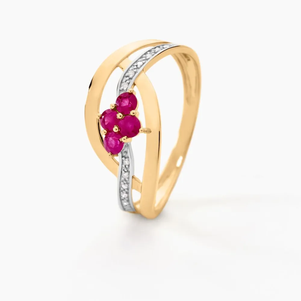 Marc Orian Bagues Rubis|Anniversaire De Mariage > Bague Hoela Or Jaune Diamant Et Rubis
