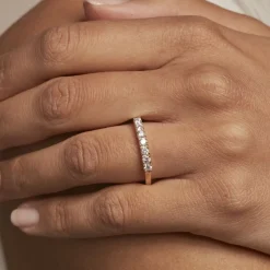 Bague Isee Plaqué Or Jaune Oxyde De Zirconium