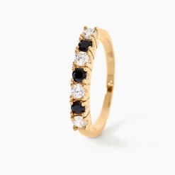 Bague Isee Plaqué Or Oxydes De Zirconium