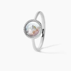 Marc Orian Bagues De Promesse|Bagues > Bague Izarra Argent Blanc Nacre argent blanc nacre blanc