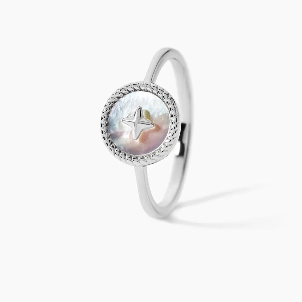 Marc Orian Bagues De Promesse|Bagues > Bague Izarra Argent Blanc Nacre argent blanc nacre blanc