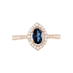 Marc Orian Anniversaire De Mariage|Bagues > Bague Janna Or Rose Topaze Et Oxyde De Zirconium