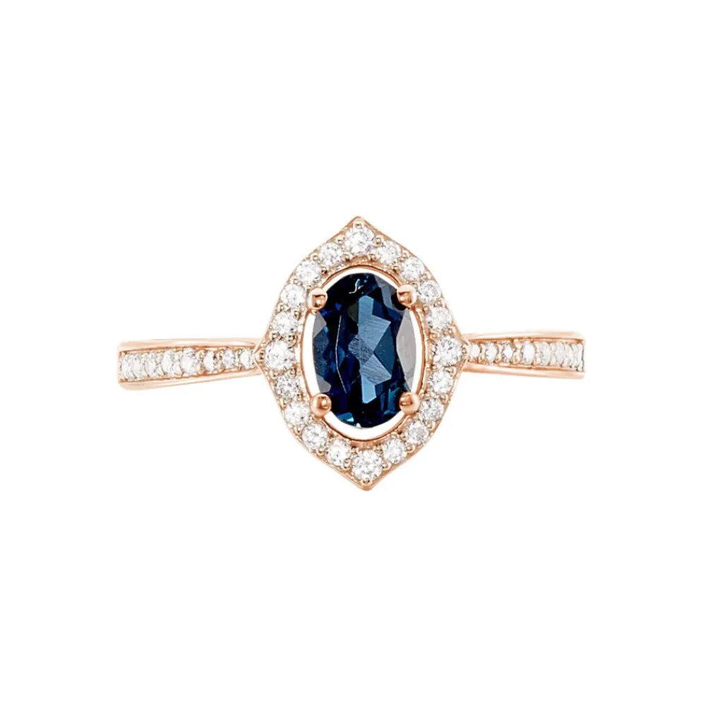 Marc Orian Anniversaire De Mariage|Bagues > Bague Janna Or Rose Topaze Et Oxyde De Zirconium