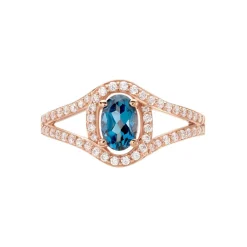 Marc Orian Anniversaire De Mariage|Bagues > Bague Jannha Or Rose Topaze Et Oxyde De Zirconium