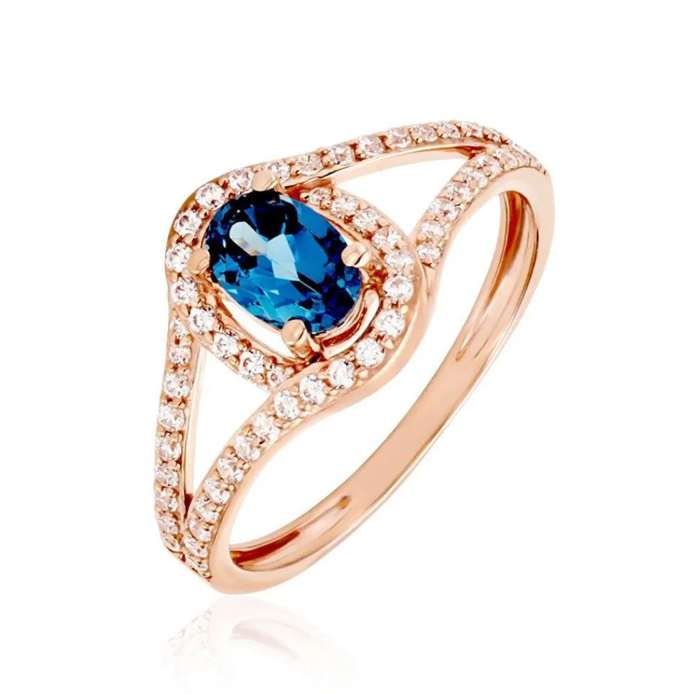 Marc Orian Anniversaire De Mariage|Bagues > Bague Jannha Or Rose Topaze Et Oxyde De Zirconium