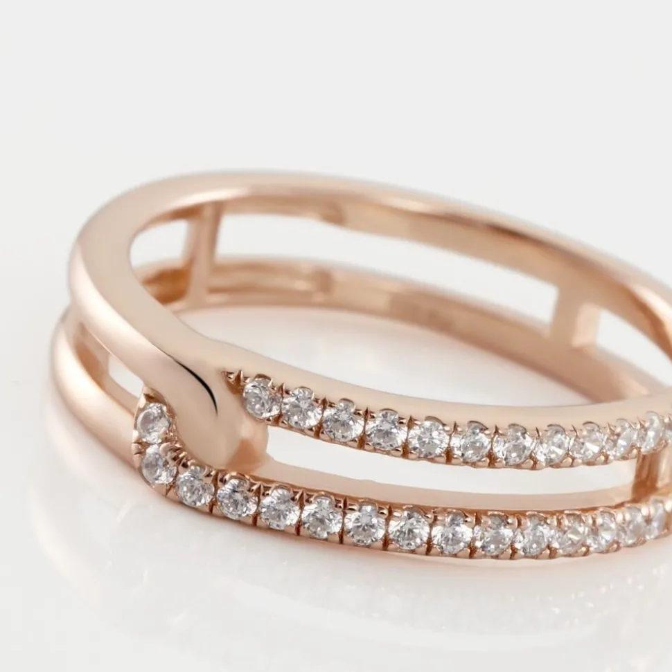 Bague Jessie Argent Rose Oxyde De Zirconium