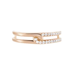 Bague Jessie Argent Rose Oxyde De Zirconium