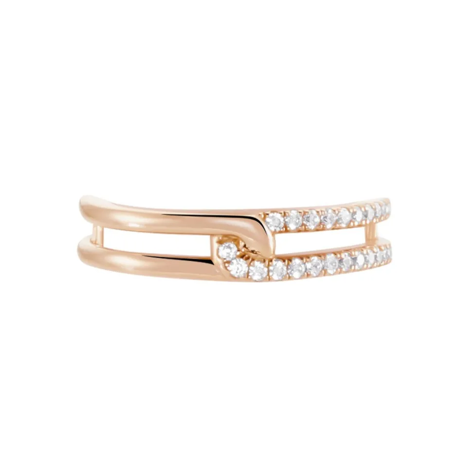 Bague Jessie Argent Rose Oxyde De Zirconium